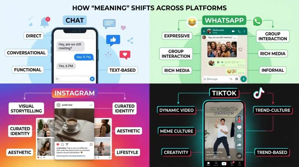 Meaning in Chat, WhatsApp, Instagram, TikTok