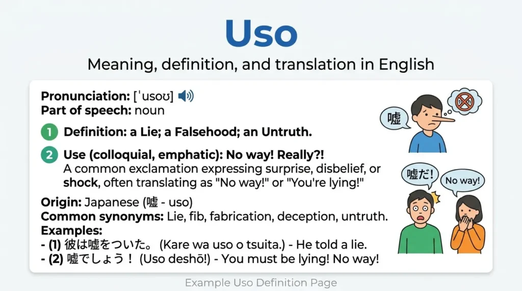 Uso Meaning Definition in English