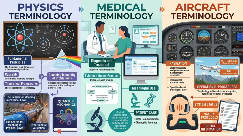 Meaning in Physics, Medical, and Aircraft Terminology
