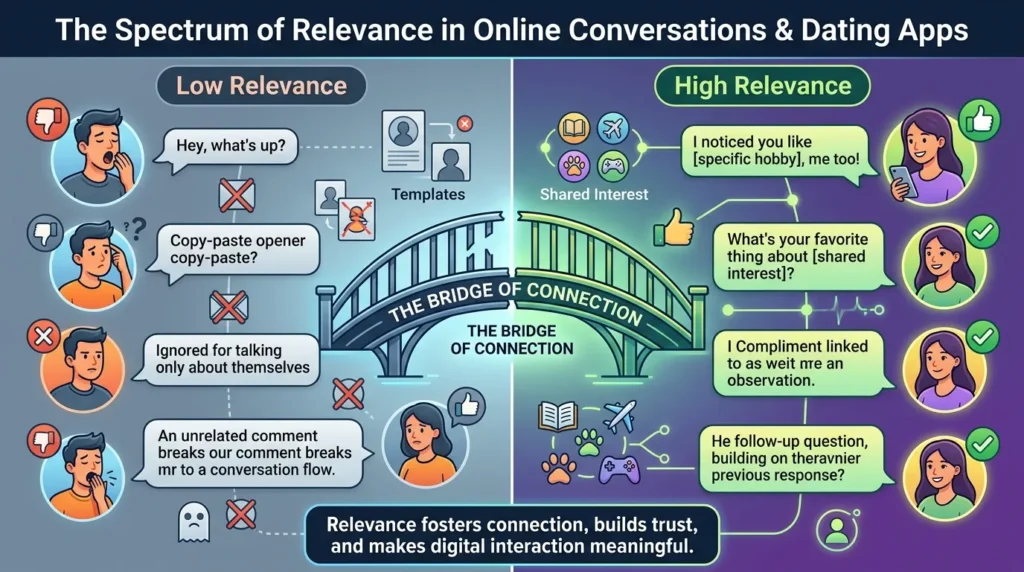 Relevance in Online Conversations & Dating Apps
