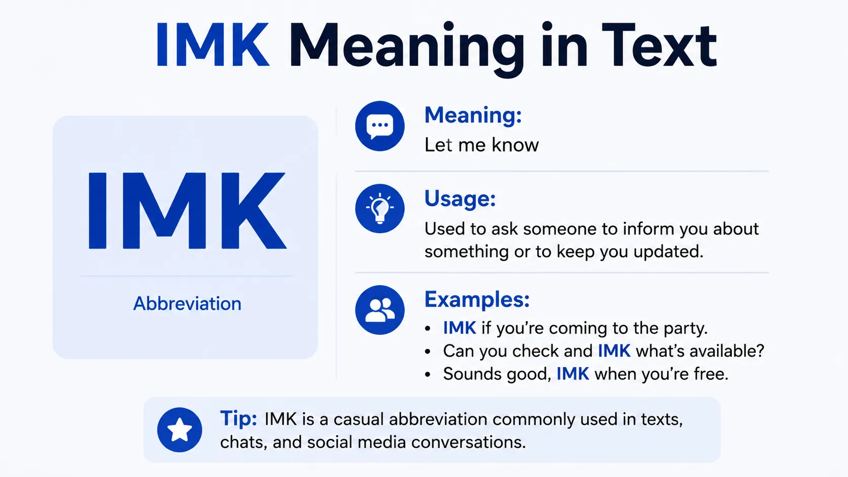 IMK Meaning in Text
