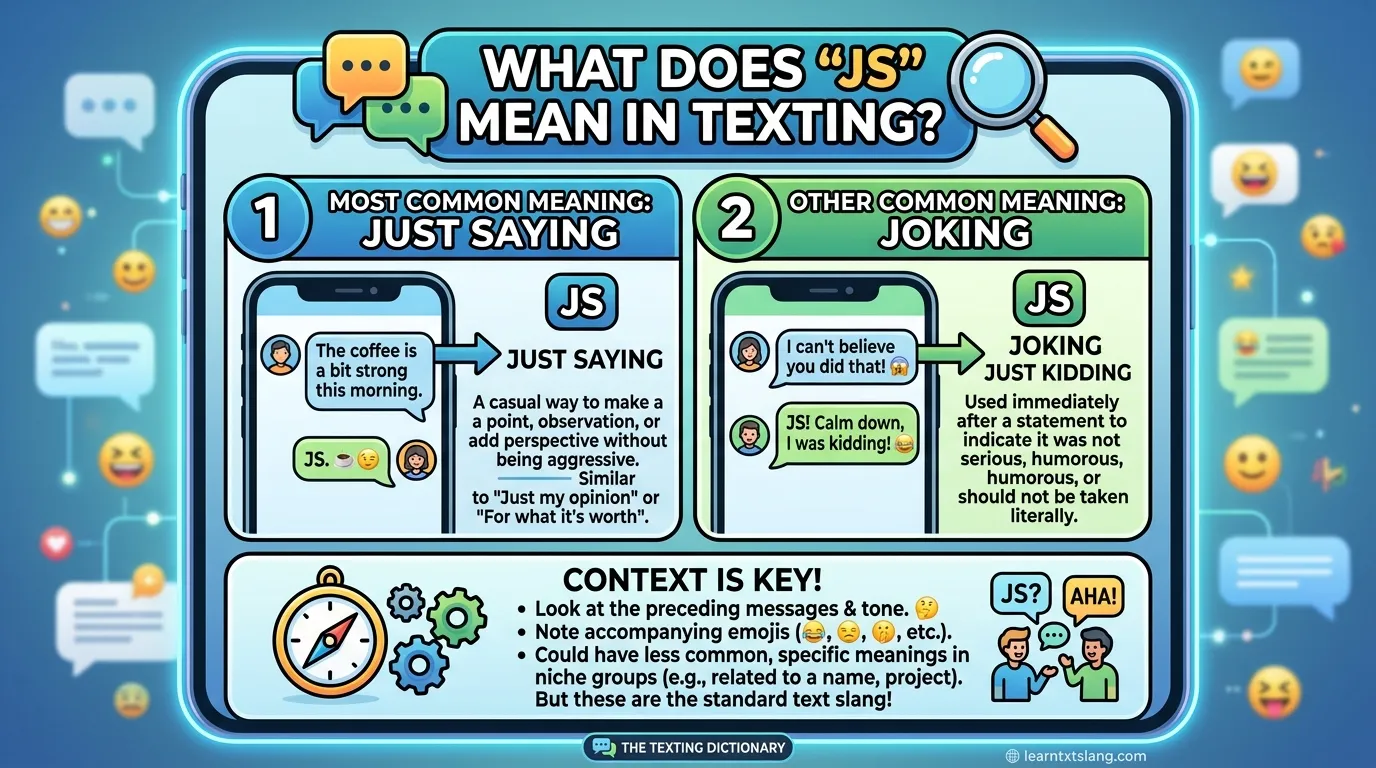 JS Meaning in Text