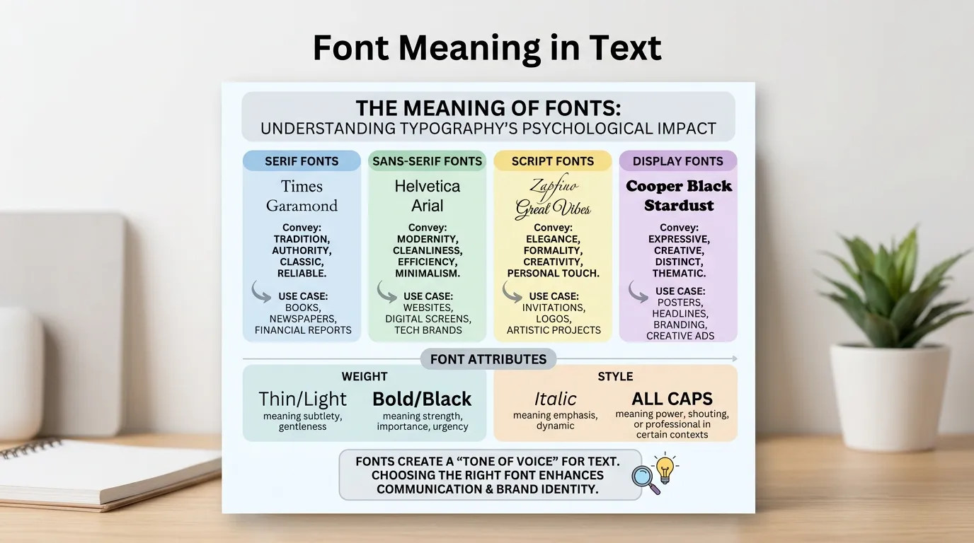 Font Meaning in Text