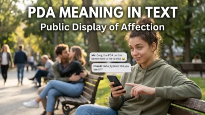 PDA Meaning in Text