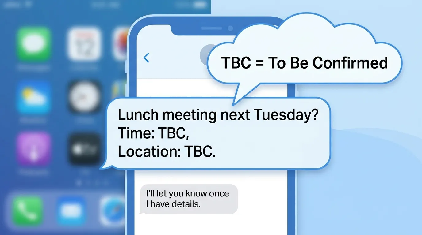 TBC Meaning in Text