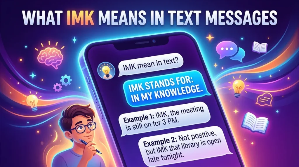 What Does IMK Mean in Text