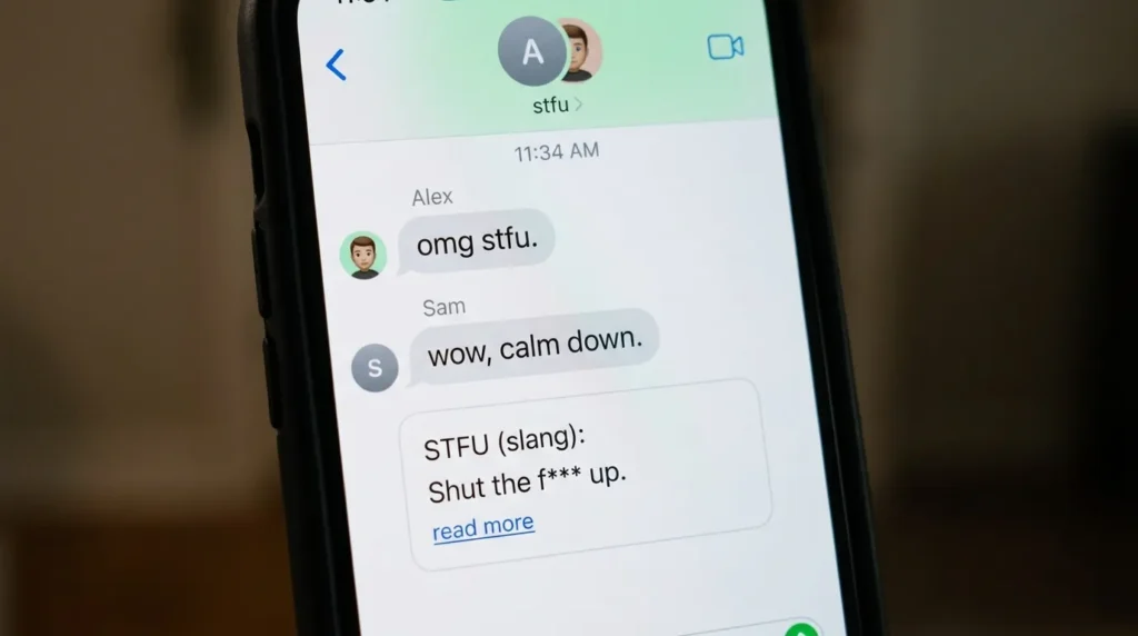 What Does STFU Mean in Text
